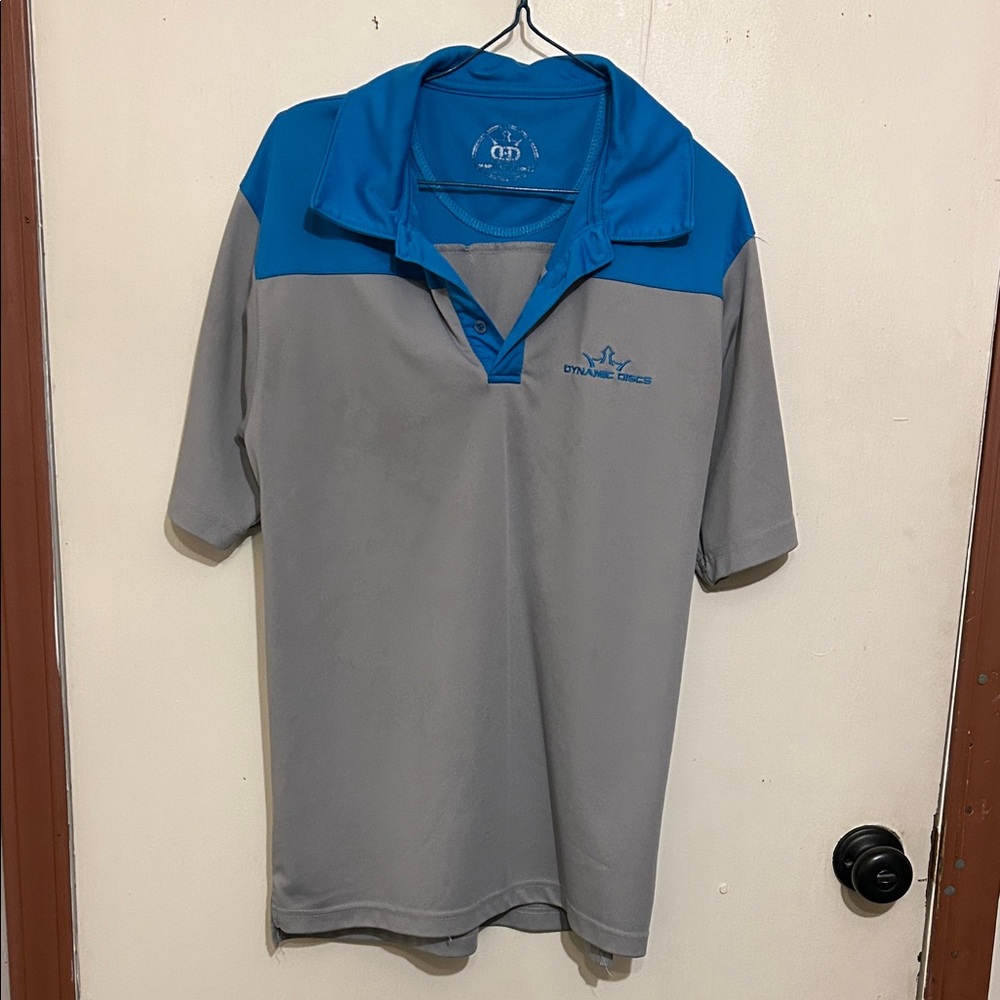 OGIO Dynamic disc golf Gray and Blue Polo Shirt